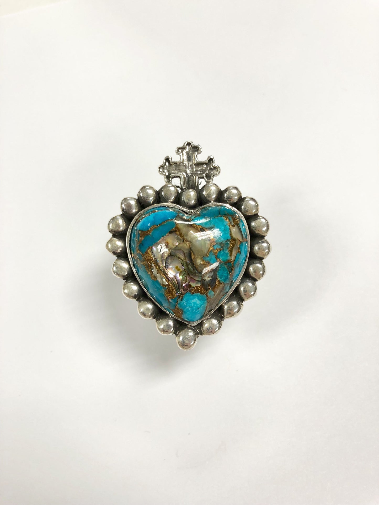 Heart with Cross Ring Rings Dian Malouf   