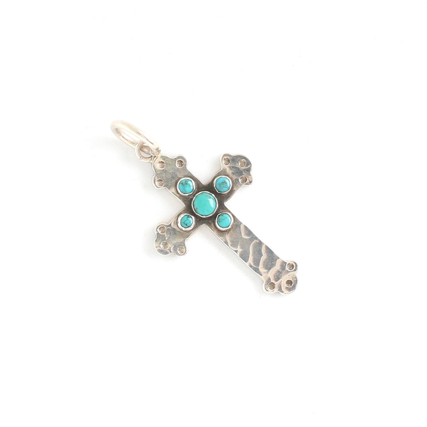 Medium Cross with Turquoise Pendant Pendants Richard Schmidt