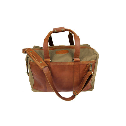 JH Duffel (Order in any color!) Travel Bags Jon Hart Khaki Cotton Canvas  