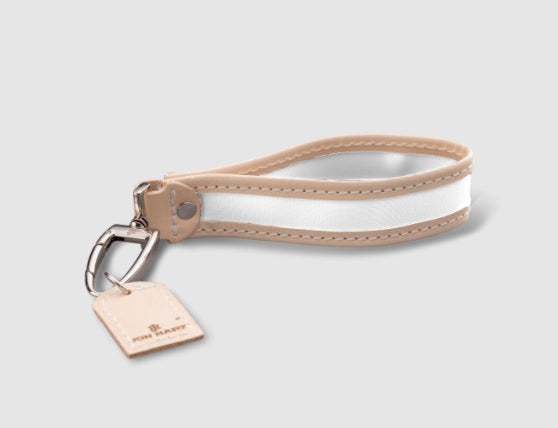 Pearl Key Fob (Order in any color!) Key Rings Jon Hart White Coated Canvas  