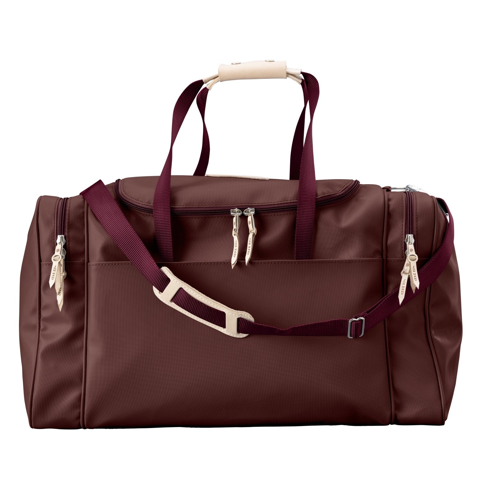 Large Square Duffel (Order in any color!) Duffel Bags Jon Hart Burgundy Coated Canvas  
