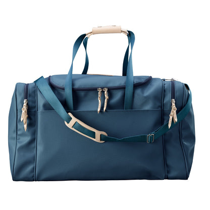 Large Square Duffel (Order in any color!) Duffel Bags Jon Hart French Blue Coated Canvas  