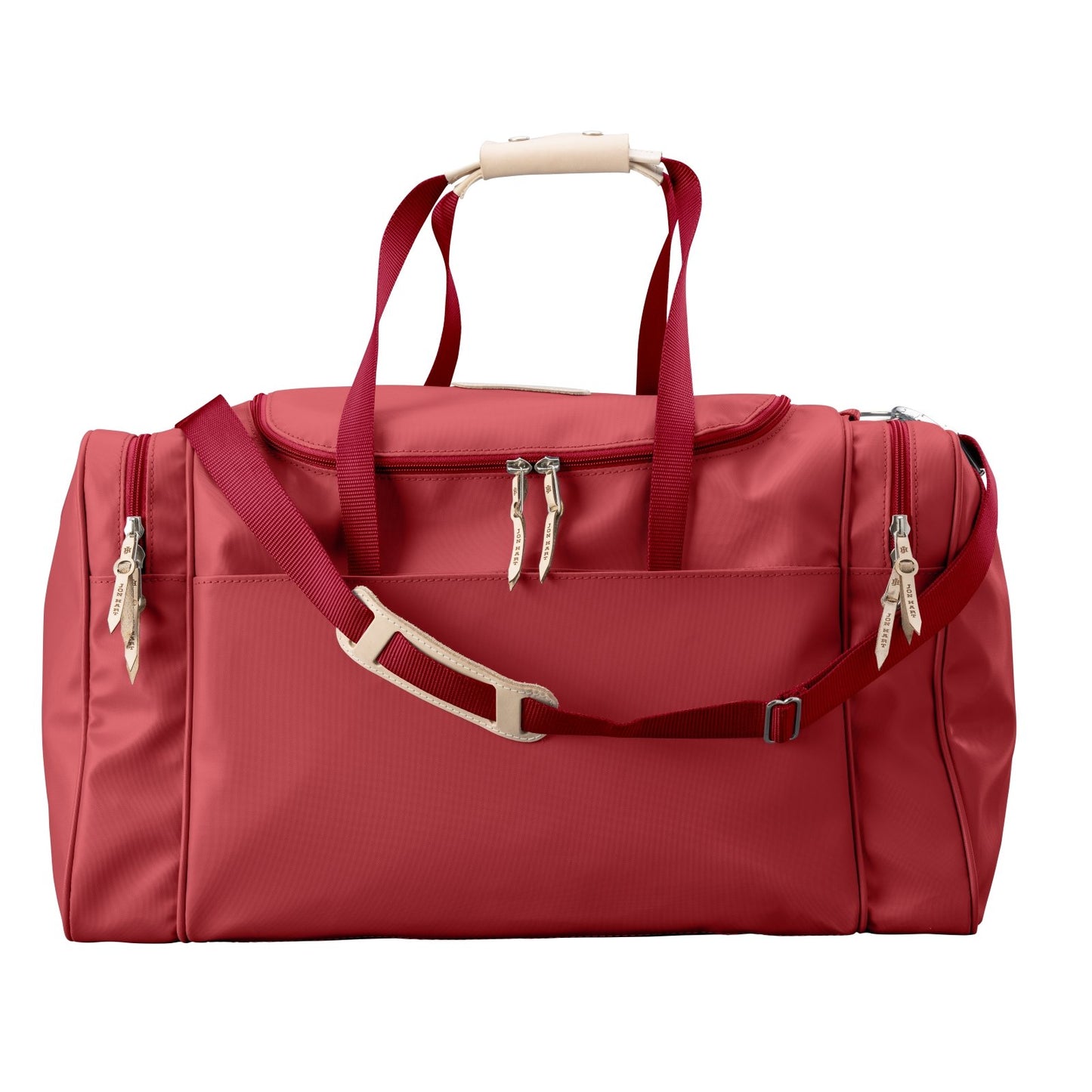 Large Square Duffel (Order in any color!) Duffel Bags Jon Hart Red Coated Canvas  