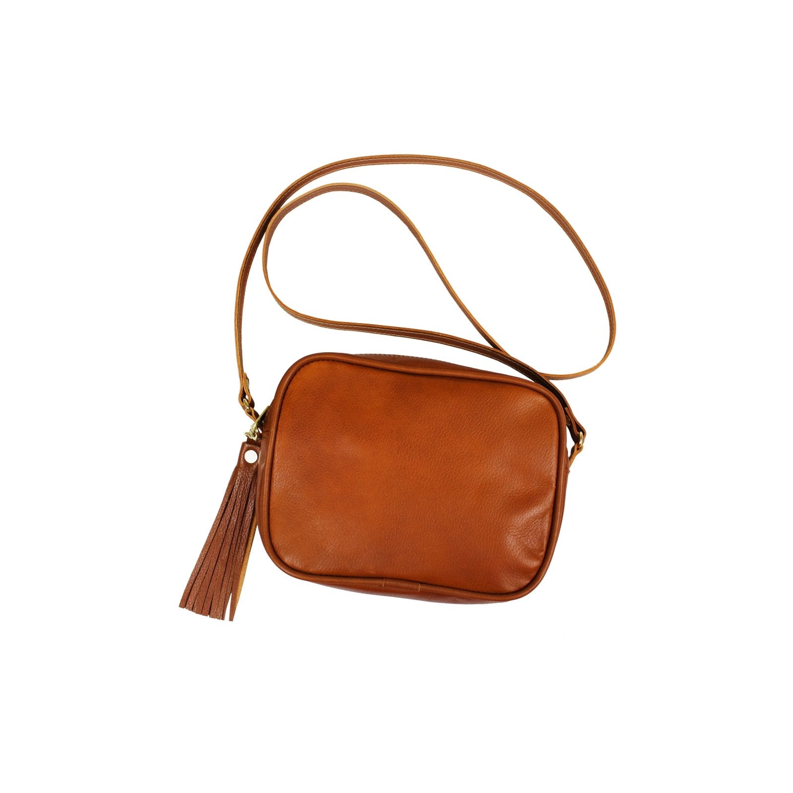 Leather Lola (Order in any color!) Crossbodies Jon Hart Blonde Natural Leather  