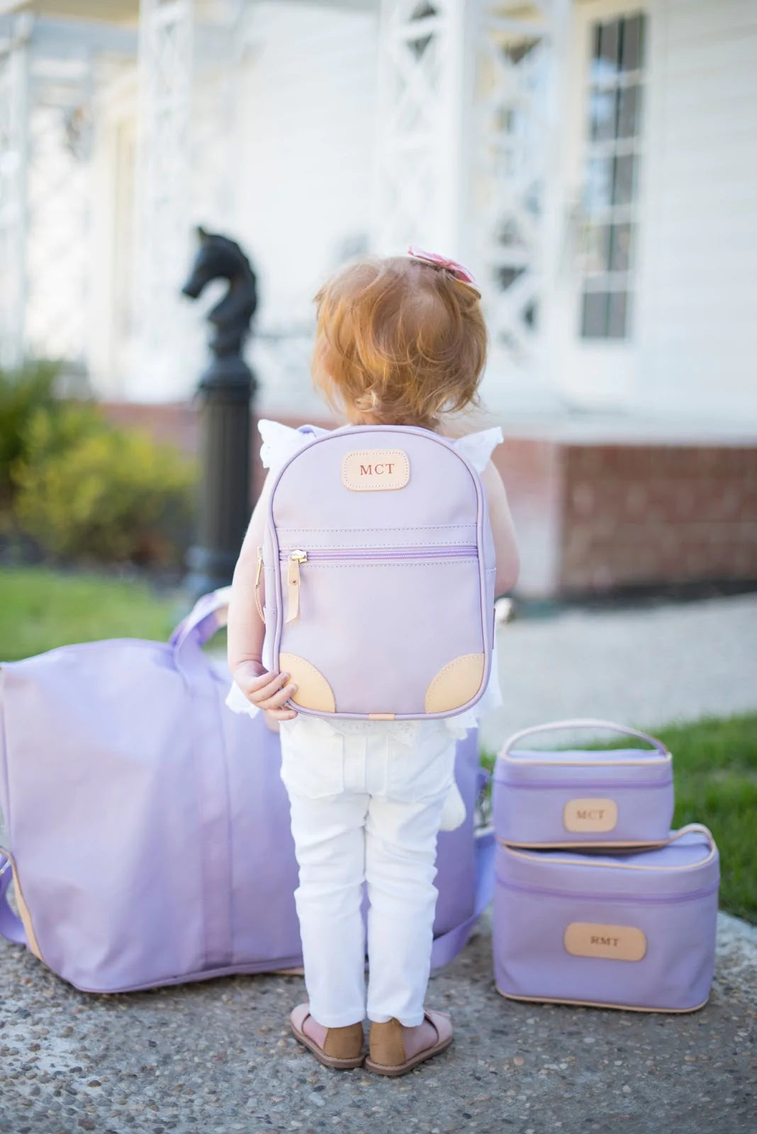 Mini Backpack Navy Coated Canvas