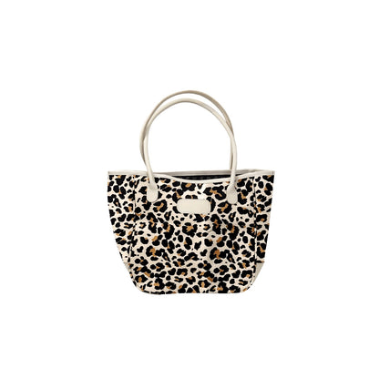 Medium Holiday Tote (Order in any color!) Totes Jon Hart Leopard Coated Canvas  