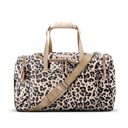 Medium Square Duffel (order in any color!) Duffel Bags Jon Hart Leopard Coated Canvas  