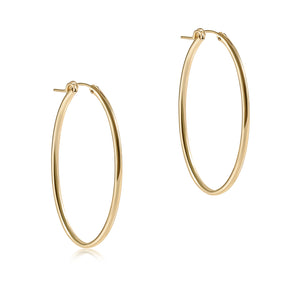 Oval Smooth Gold Hoop