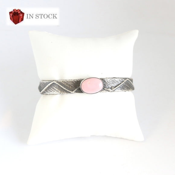 Wilson Dawes's Pink Conch Shell Sterling Cuff