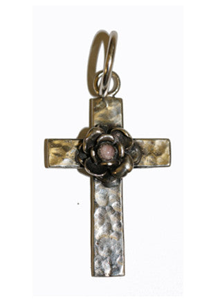 Cross and Flower with Natural Stone Pendants Richard Schmidt   