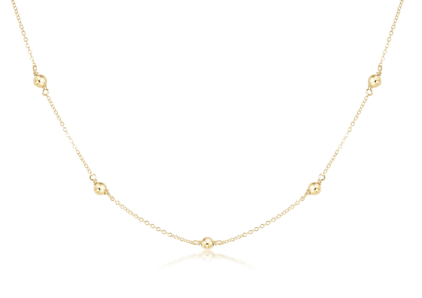 17" Simplicity Gold Choker Chain (Multiple Sizes!) Necklaces Enewton 4mm  