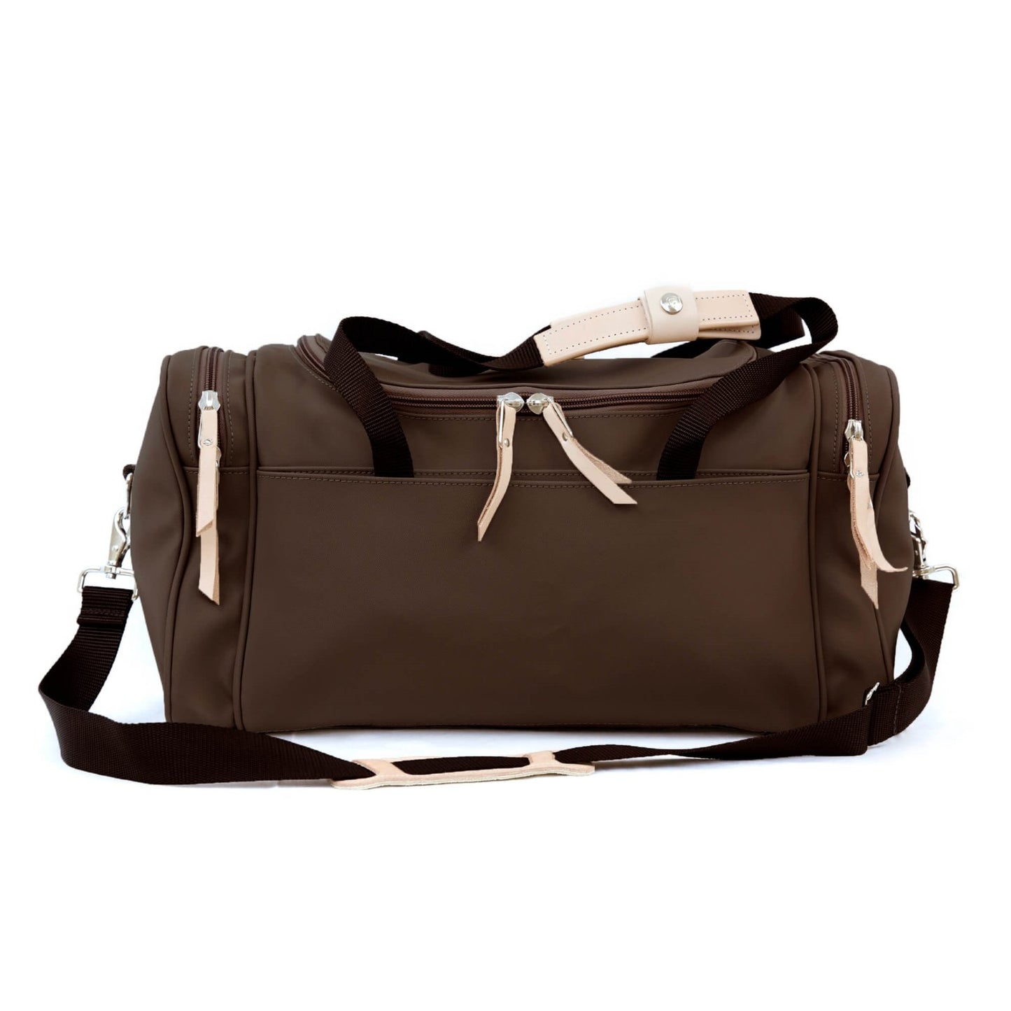 Small Square Duffel (Order in any color!) Duffel Bags Jon Hart Espresso Coated Canvas  