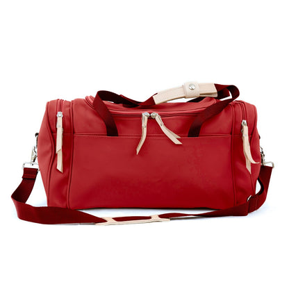 Small Square Duffel (Order in any color!) Duffel Bags Jon Hart Red Coated Canvas  