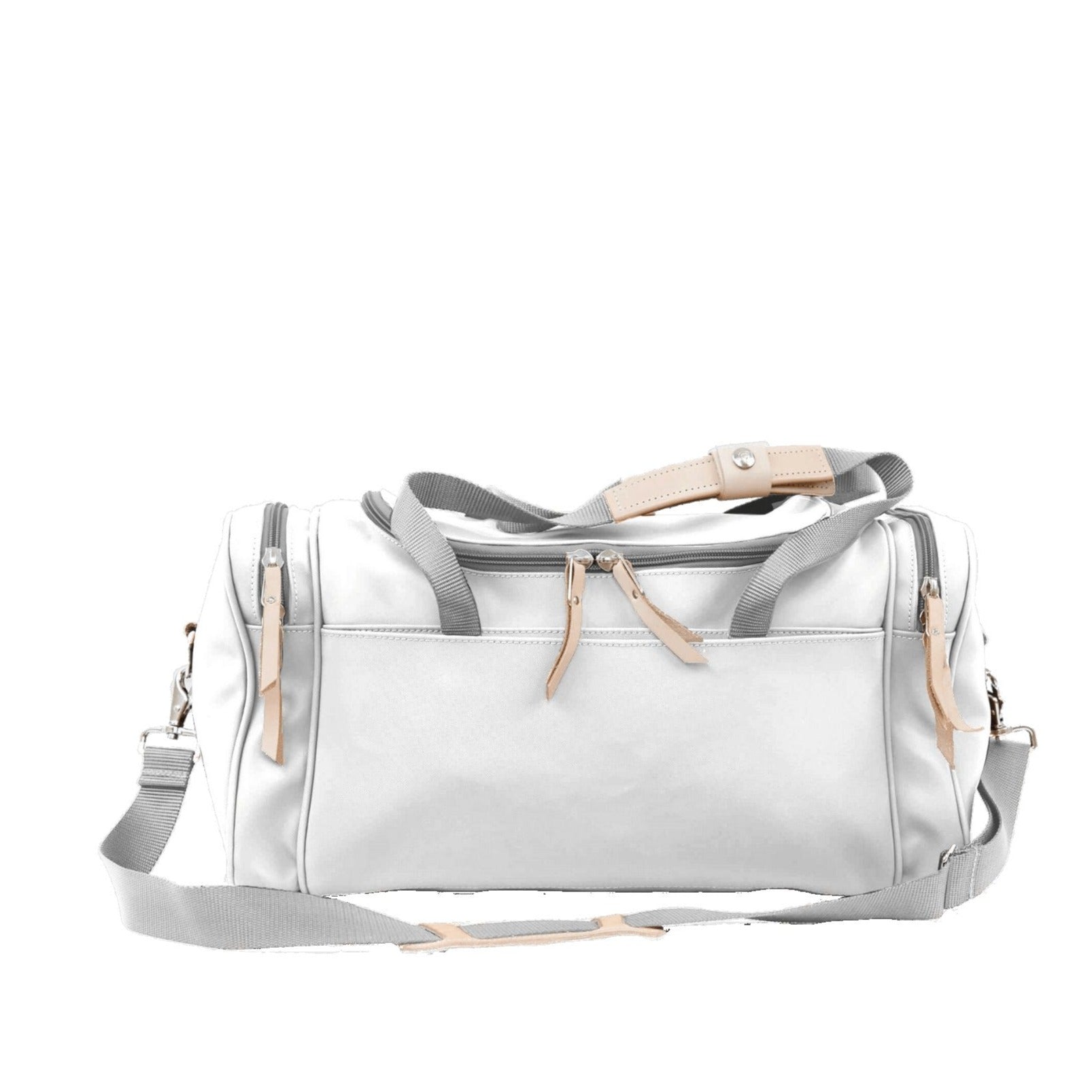 Small Square Duffel (Order in any color!) Duffel Bags Jon Hart White Coated Canvas  